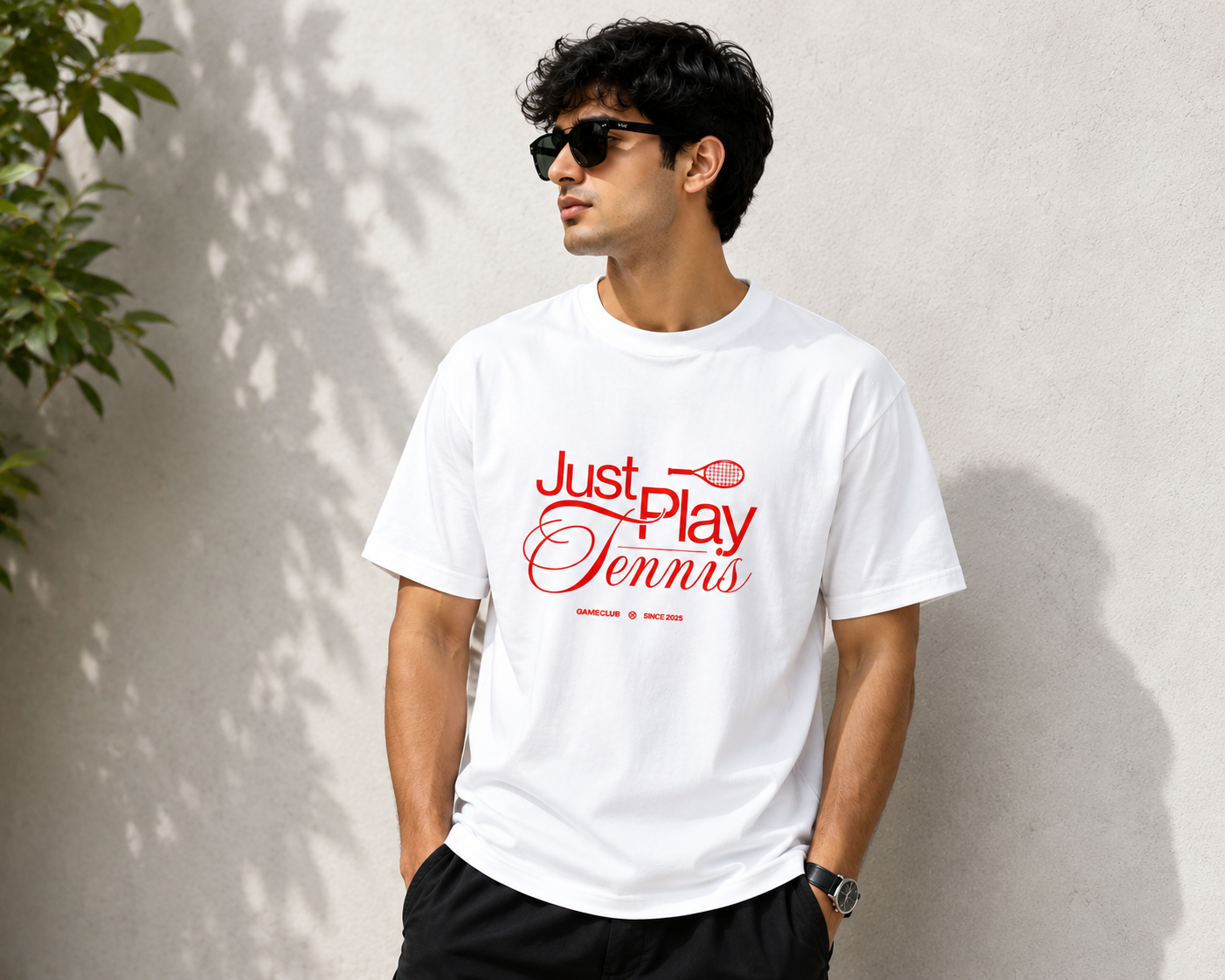 Unisex Oversized just play tennis T-Shirt