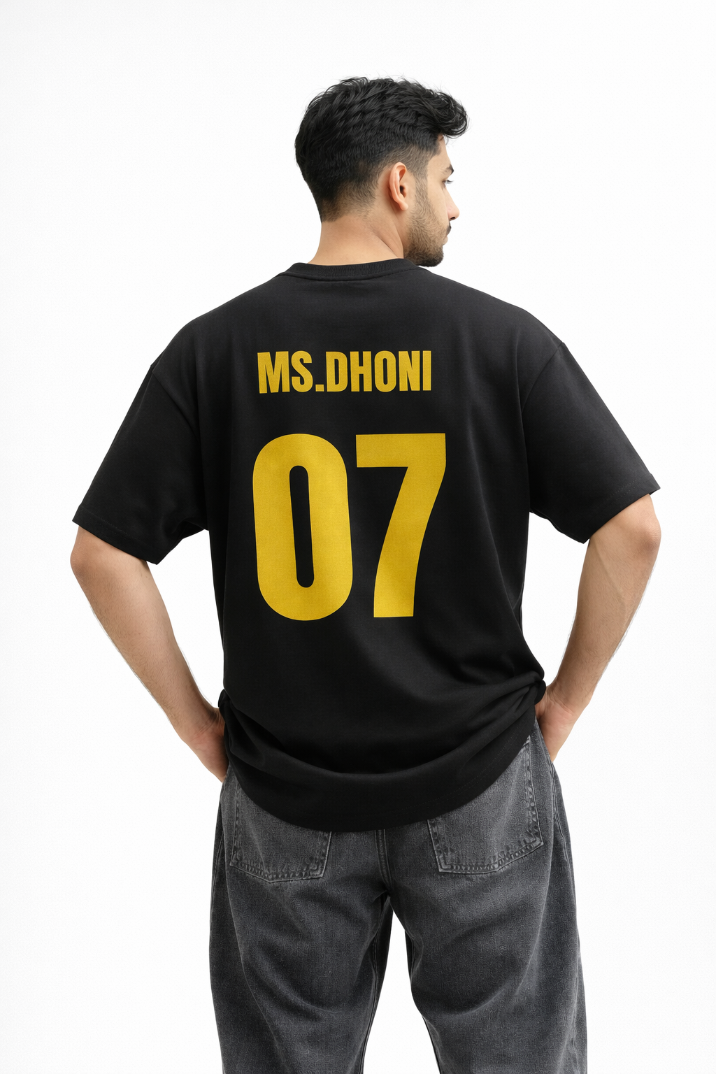 Ms Dhoni No.7 Oversized Boxy Fit T-Shirt