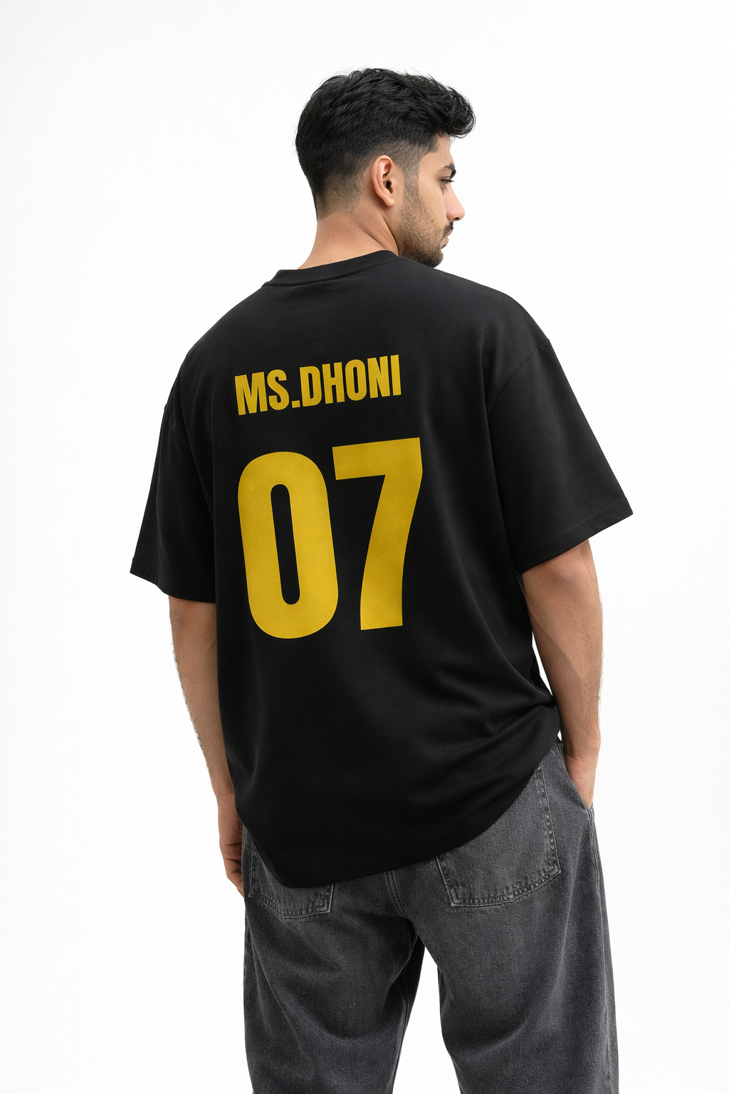 Ms Dhoni No.7 Oversized Boxy Fit T-Shirt