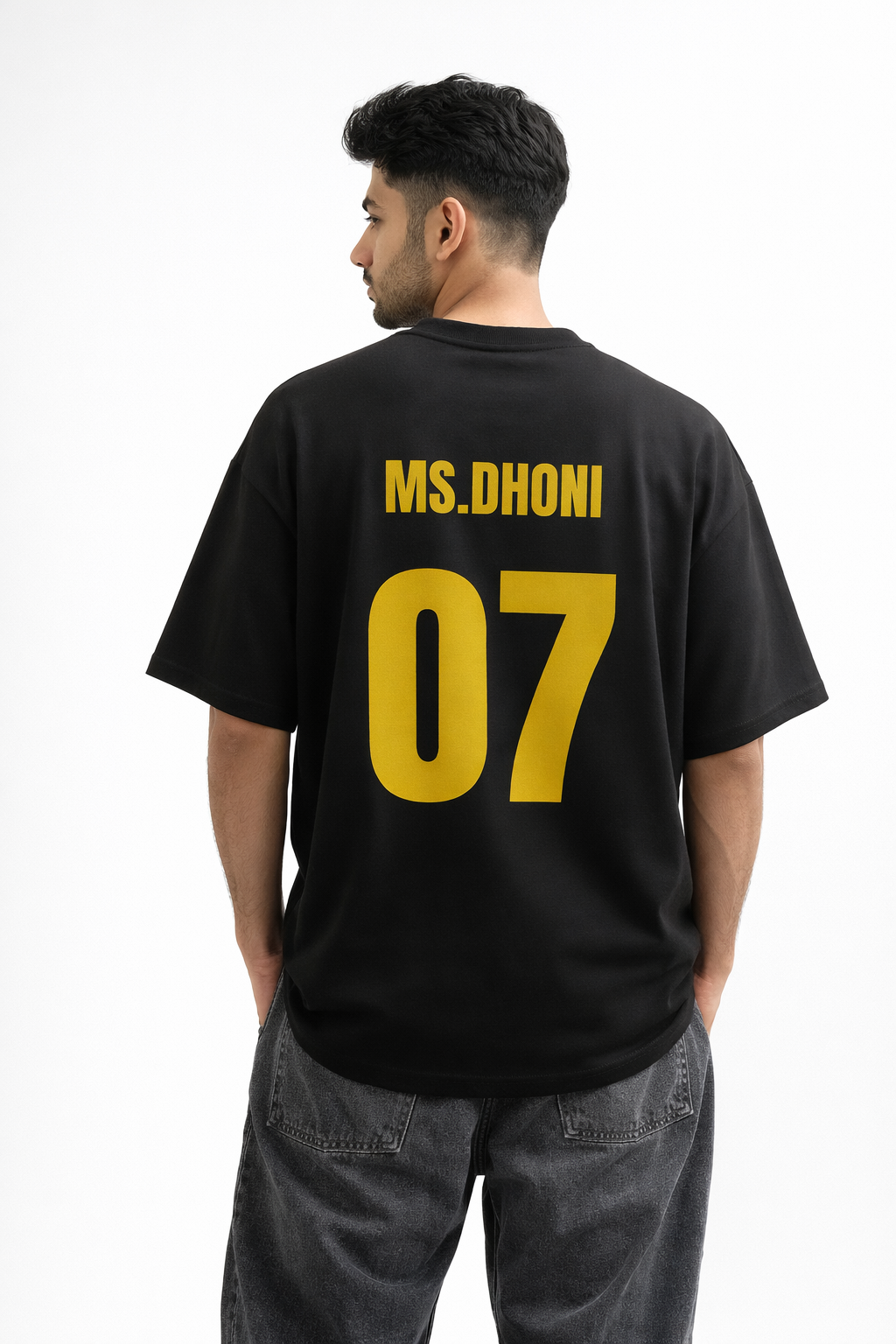 Ms Dhoni No.7 Oversized Boxy Fit T-Shirt